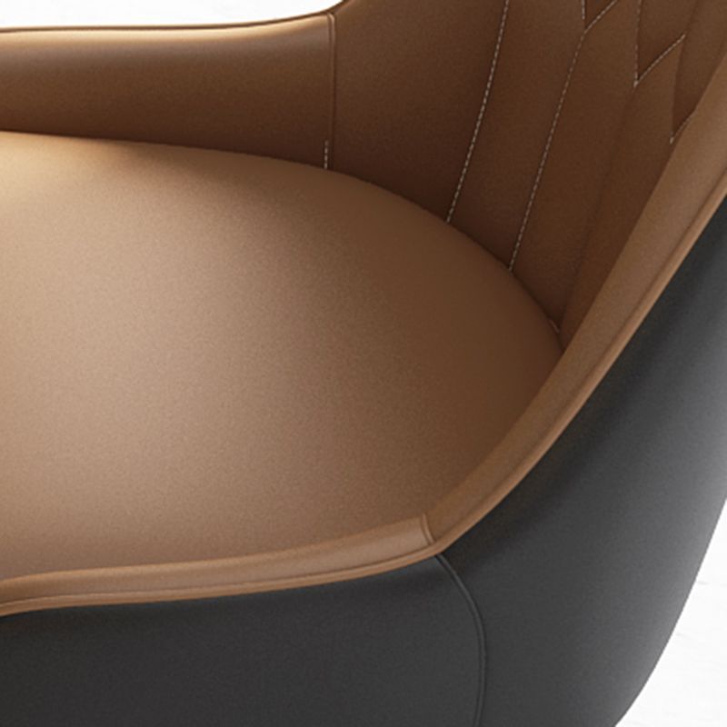Silla de comedor de estilo nórdico, silla Parsons con brazo de metal para cocina