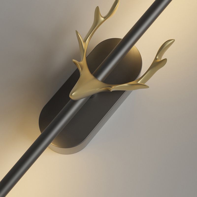 Metal Linear Shape Wall Mount Lighting Modern 1-Light Wall Mounted Light Fixture