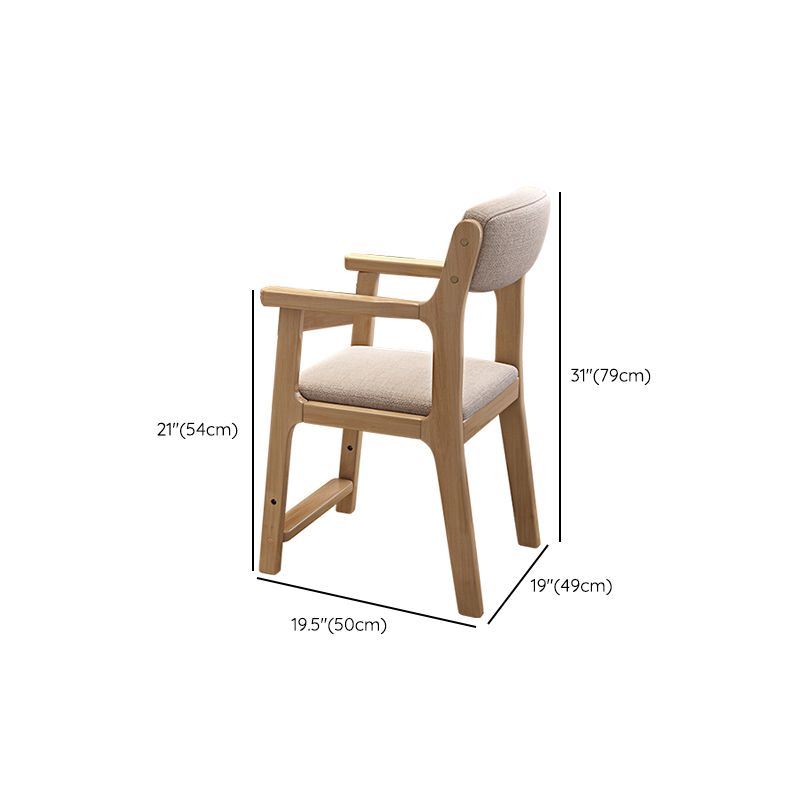 Adjustable Wooden Kids Desk with Hutch Natural Writing Desk and Chair Set with Drawer