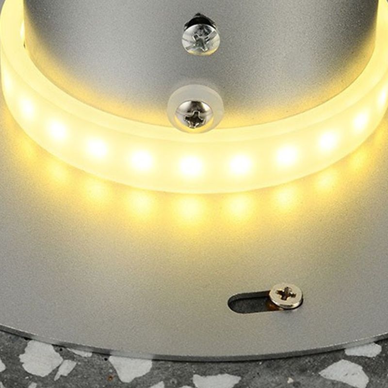 Nordic Style Marble Wall Light Geometry Round Led Wall Lamp with Stone Shade for Bedroom
