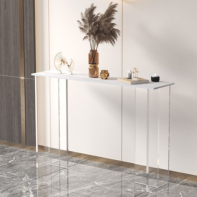 Contemporary Console Table 11.8" W Acrylic Rectangle End Table