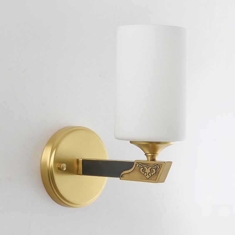 Glass Cylinder Wall Lights Modern 1-Light Wall Light Fixture
