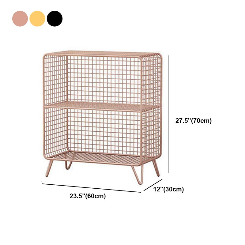 Closed Bookcase Shelf Industrial Metal Shelves for Study Room