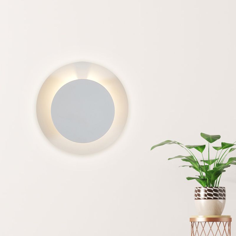 Metallic Disc Mur Mall Lampe LED MINDAGE MONTRE LED MONTRE LED BLANC AVEC avec conception réglable