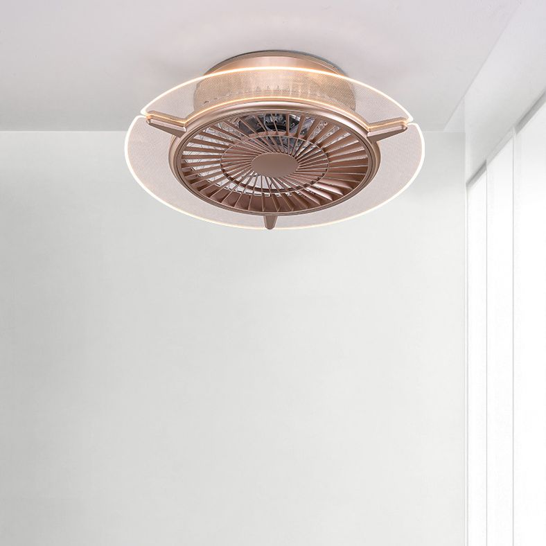 Roségold -Scheibe -Form -Spülen -Deckenventilator Leuchtt