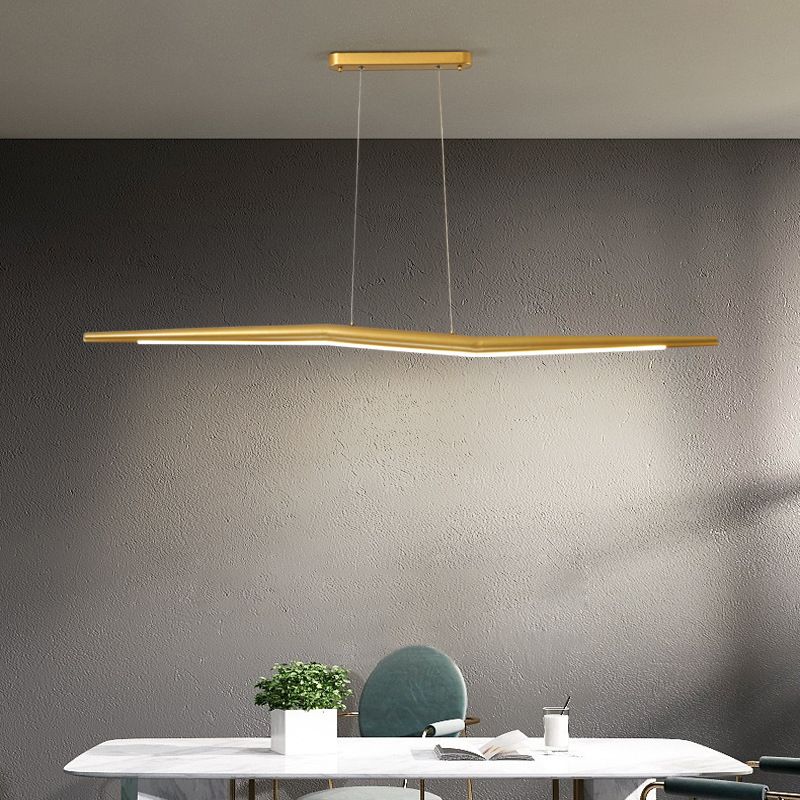 Twig Shaped Metal Ceiling Lamp Minimalistic LED Island Light Fixture for Restaurant