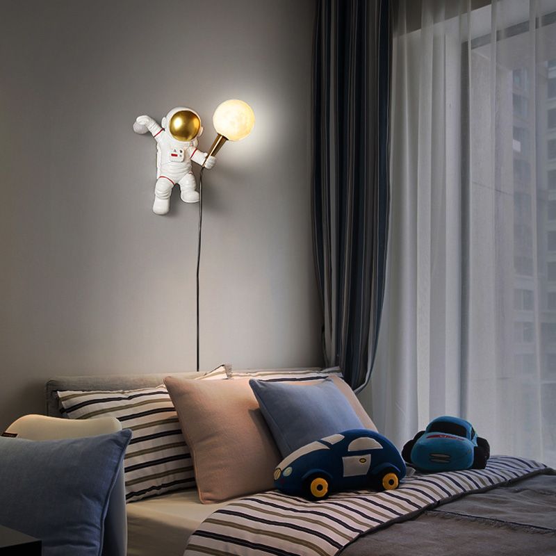 Minimalismo moderno Disparo de pared doméstica con sombra blanca para la habitación de los niños del dormitorio