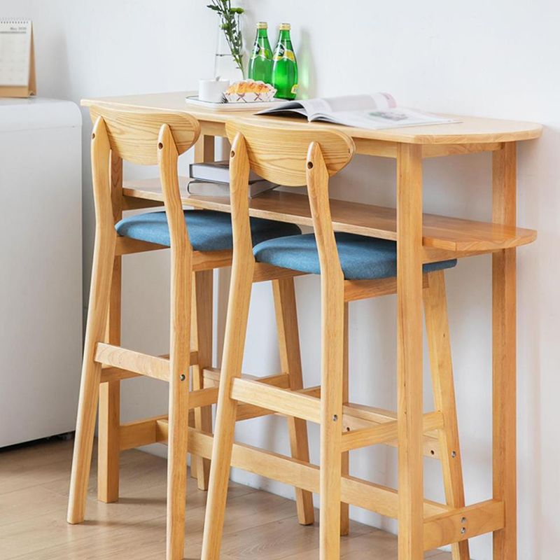 Scandinavian Counter Height Stools Living Room Barstools with Solid Wood