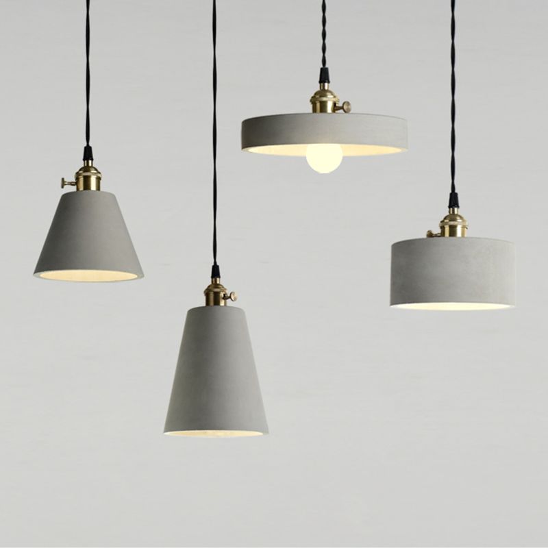 Créatif 1 Light Pendant Light Ciment suspendu luminaire pour le café