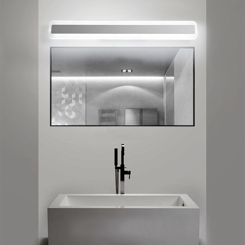 Strip Shape Wall Light Modern Style Metal 1 Light Sconce Light for Shower Room