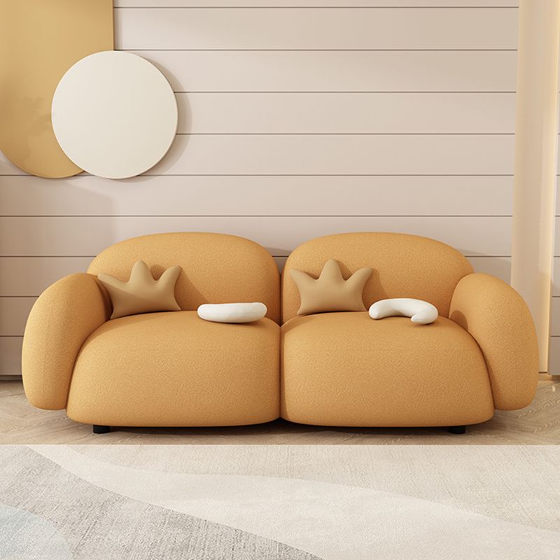 Contemporary 27.56" H Faux Leather Square Arm Sofa for Living Room