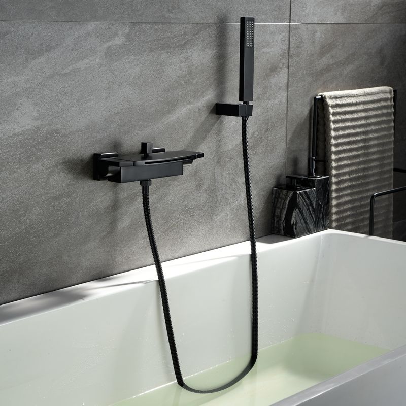 Contemporary Metal Bathtub Faucet Double-Handle Bathroom Faucet