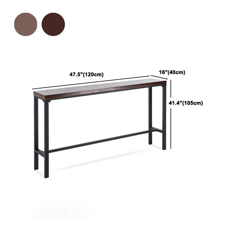 Industrial Rectangle Bar Table Set 1/5 Pieces Solid Wood Counter Table for Indoor