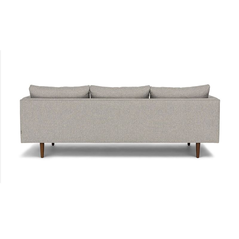 Contemporary Tuxedo Arm Sofa Fabric Standard Sofa with Pillows