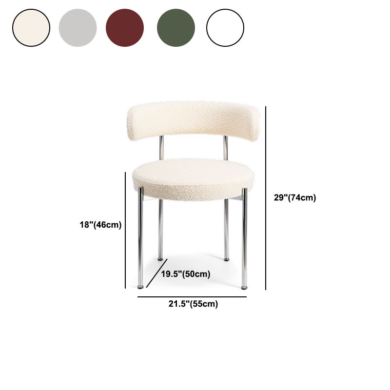 Contemporary Style Dining Chairs Upholstered Open Back Armless Chair for Home