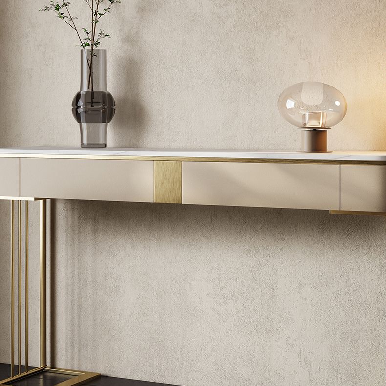 Contemporary Console Accent Table Antique Finish Console Sofa Table with Drawers