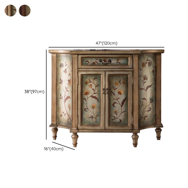 Mid-Century Modern Wooden End Table Half Moon Console Accent Table for Hall