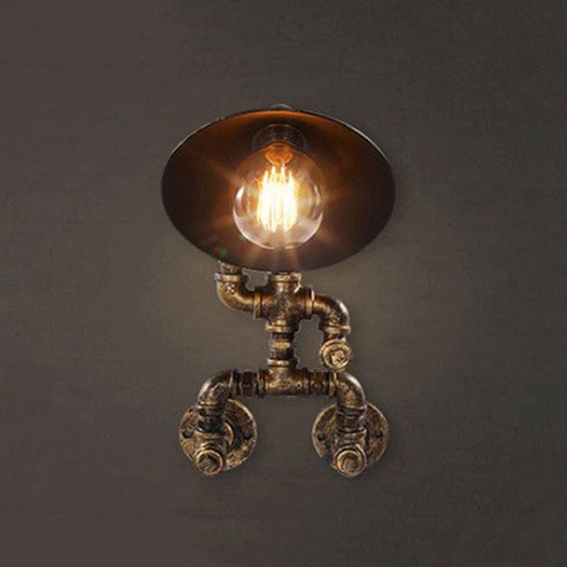 Industrial Unique Shape Wall Light Fixture Metal 1 Light Wall Mounted Lighting