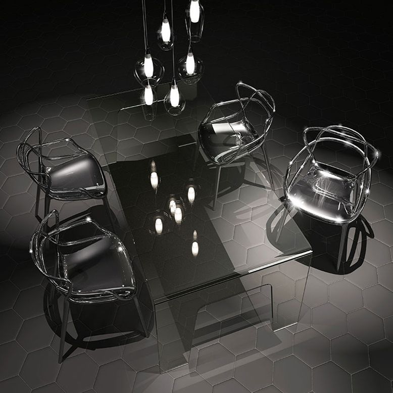 Scandinavian Arm Dining Chairs Plastic Low Back Dining Side Chair