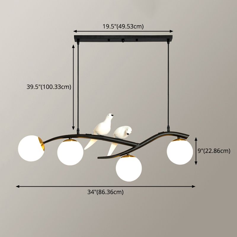 Modern Pendant Lighting for Kitchen Island Linear Island Lighting in Black