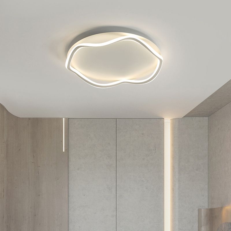 Moderne Lineare Eisen Flushmount Licht Acryl Schatten Bündig Montage Decken