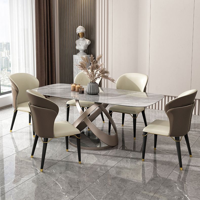 Modern Style Sintered Stone Dining Table with Standard Height Table for Home Use