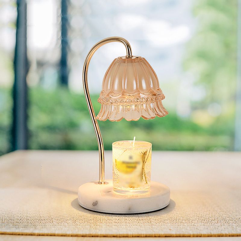 1 Light Bell Table Lighting Modern Style Glass Table Lighting for Bedroom
