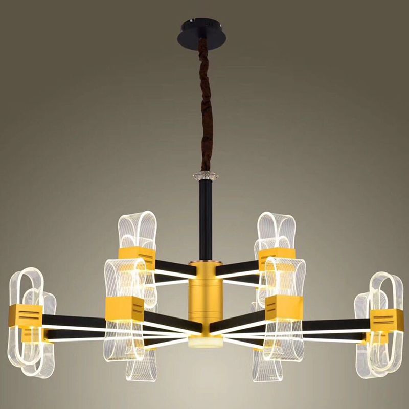 Starburst Metal Chandelier Lighting Contemporary Style LED Pendant Lighting Partramure