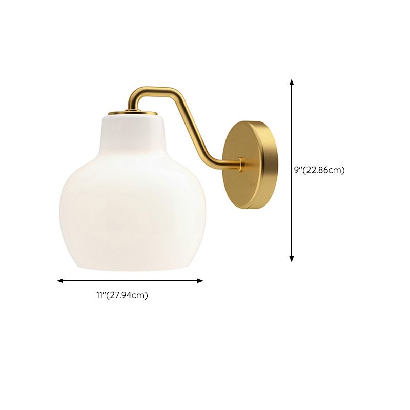Nordic Style Glass Vanity Light Dome Shape Vanity Lamp for Shower Room