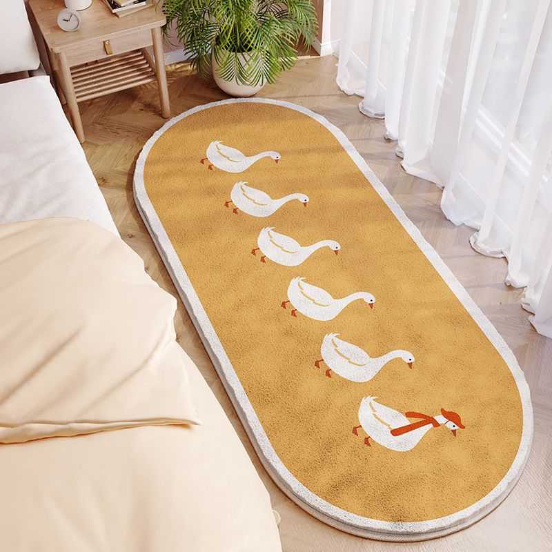 Dark Blue Carpet Polyester Whale Carpet Non-Slip Backing Carpet for Home Decor