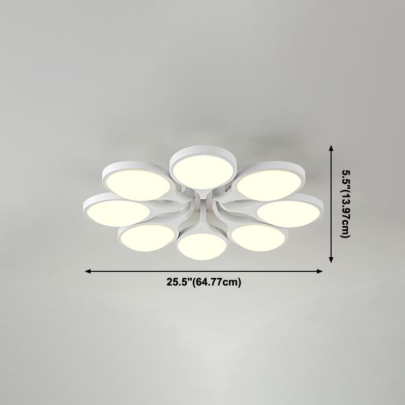 Minimalismo moderno Sputnik lámpara de techo acrílico sombra montaje empotrado luz para sala de estar