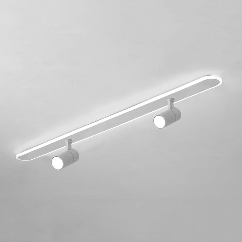 Schmiedeeisen linearer Schatten Flush Mount Neue moderne weiße Deckenmontage