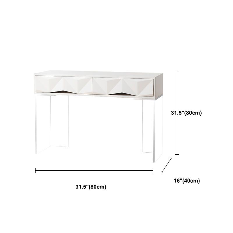 Modern Makeup Dressing Table Stool Set with 1/2 Storage Drawers