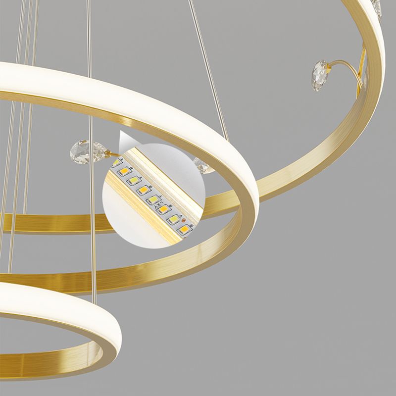 Gold Iron Hanging Pendant Lights Contemporary Hanging Lamps for Dining Room