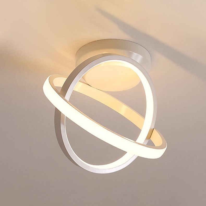 Lampada da soffitto da incasso in stile moderno con paralume rotondo a 2 luci