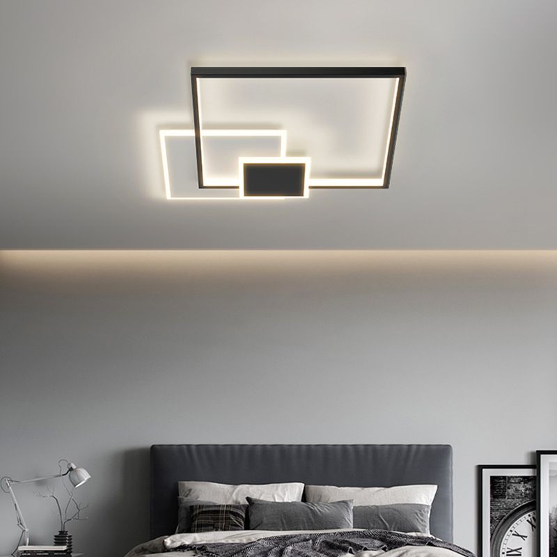 Creatieve Plafond Mount Light Fixture met Witte Acryl Shade voor Woonkamer