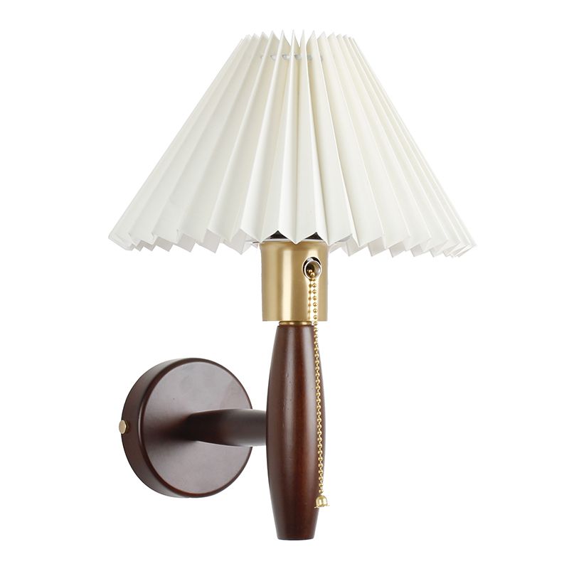 1 Light Flared Wall Mounted Light Fixture Modern Style Wood Wall Lighting Ideas Lights