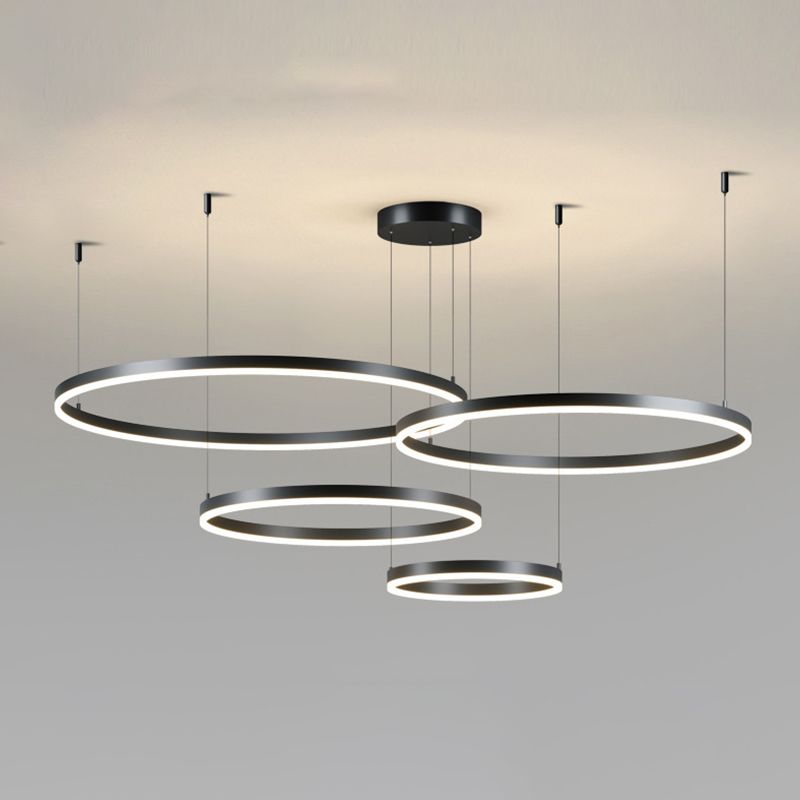 Unique Shape Chandelier Modern Style Metal Multi Light Hanging Lamp for Bedroom