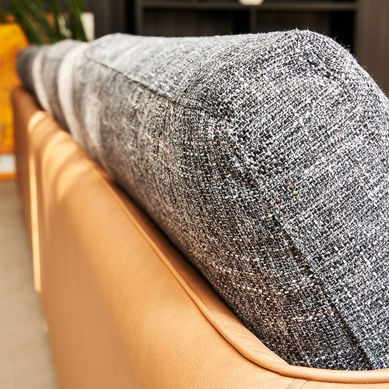 Modern Tuxedo Arm Removable Cushions Sofa with Pillows 35.43" for Living Room