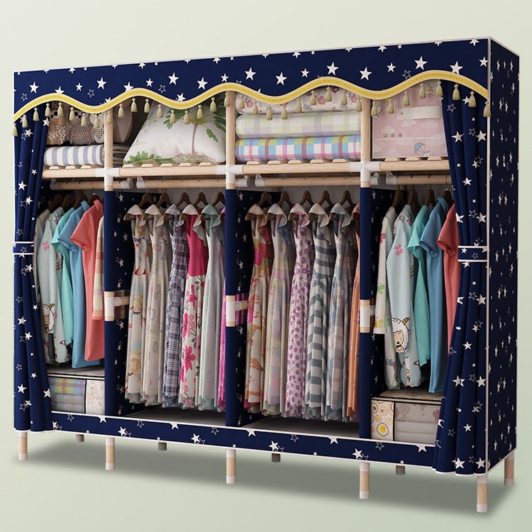 Natural Meringue Wood Frame Wardrobe Modern Style Home Wardrobe Armoire