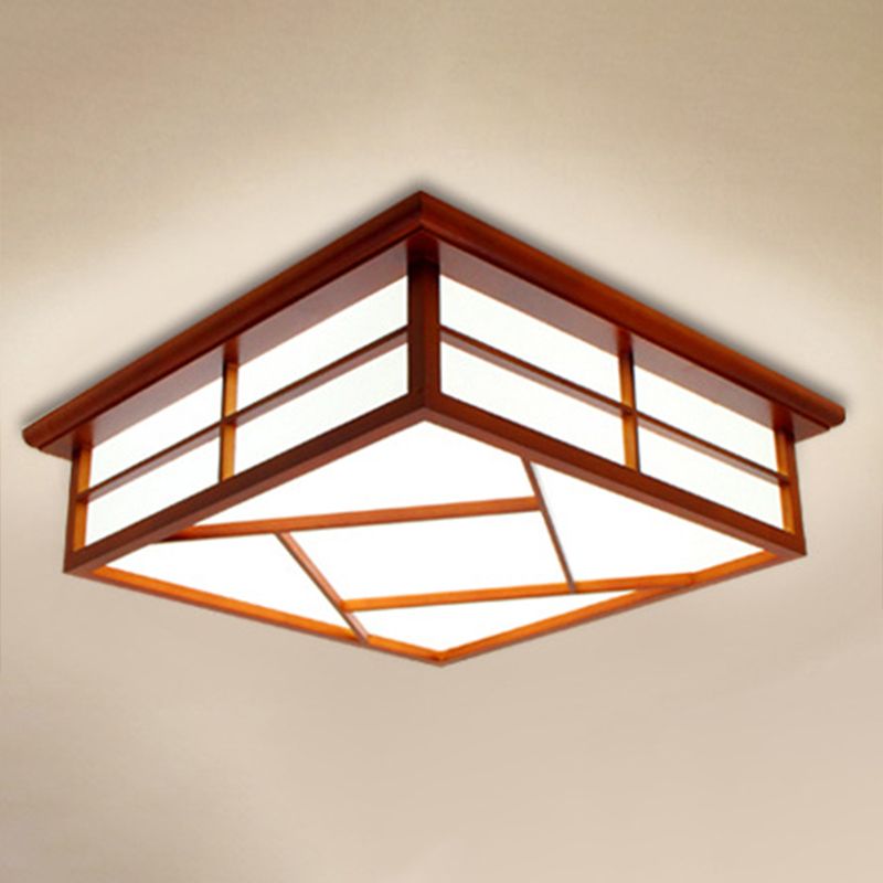 Cubic Semi Flush Light Fixtures Modernist Paper Ceiling Mount Light Fixture for Hallway