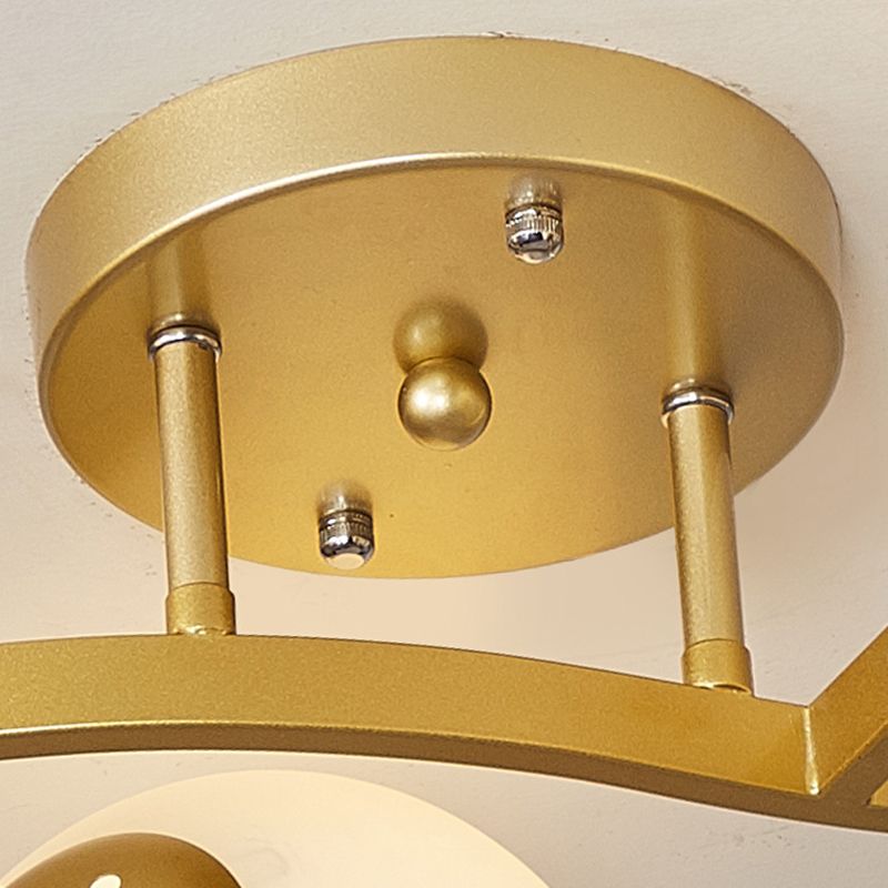 Sphere Glass Semi Mount Lighting Modern Style Ceiling Mounted Light