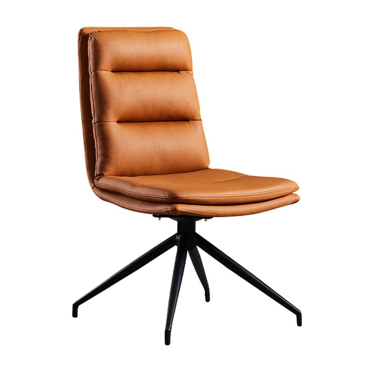 Contemporary Style Dining Chair Armless Side Chairs with Metal Legs