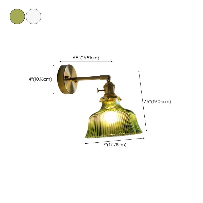 Modern Wall Light Sconce Colorful Glass Shade Wall Light Fixture for Bedroom