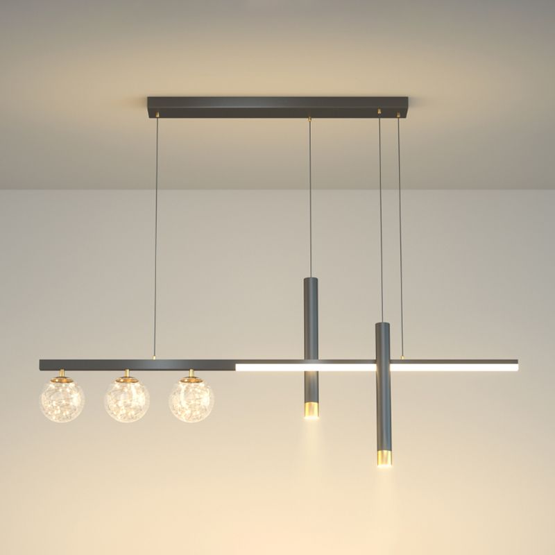 6 Heads LED Island Lighting Contemporary Ceiling Pendant Light for Dining Room