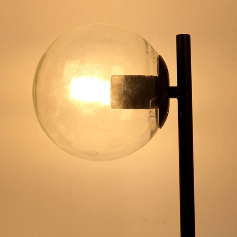 Modern Style Spherical Night Table Lamp Glass One Light Table Light