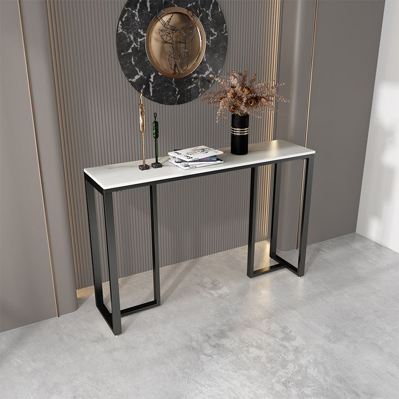 11" Wide Stone Contemporary Console Table Rectangle End Table