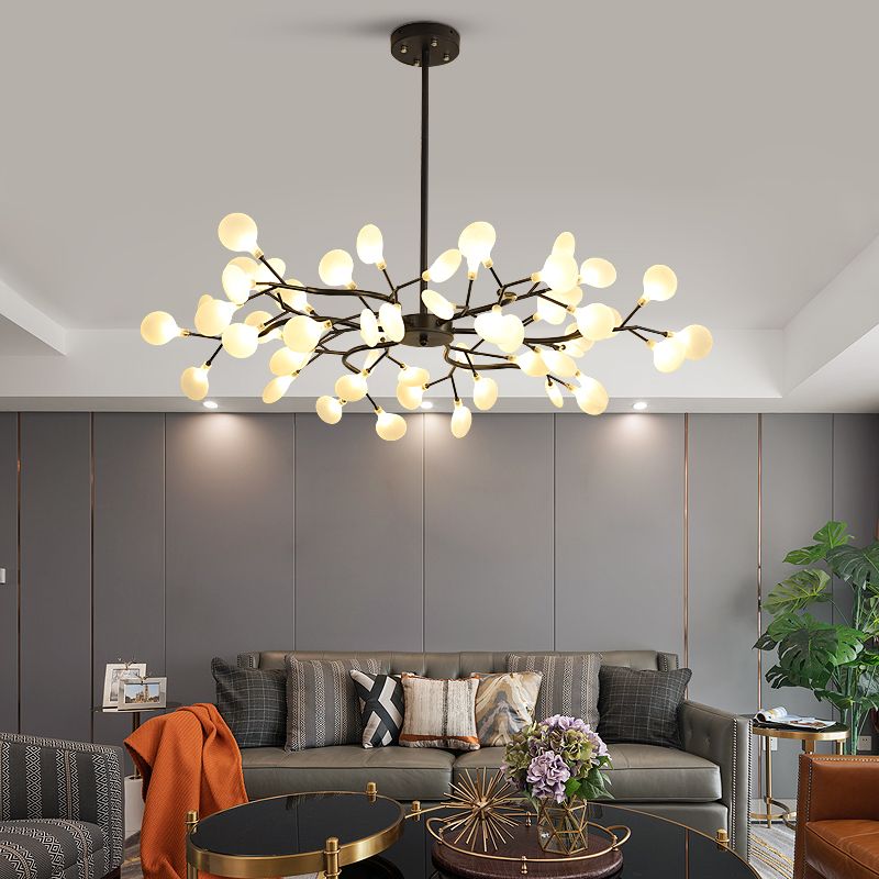 Forma di ramo in metallo lampadario in stile nordico lampada lampada per soggiorno per soggiorno