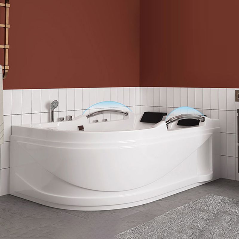 Free Form White Bathtub Bathroom Back to Wall Modern Bath Tub