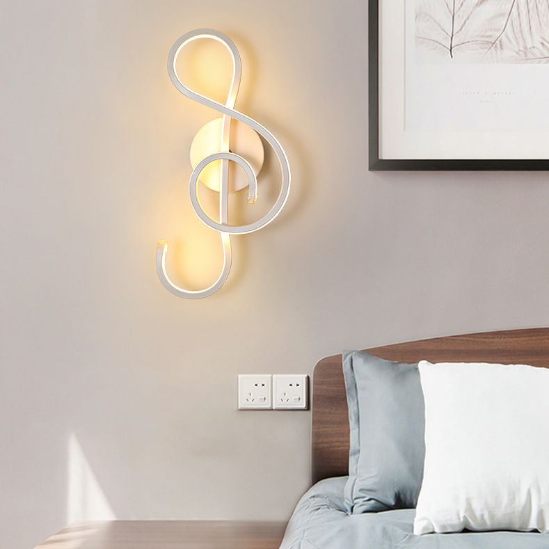 White Linear LED Wall Light in Modern Concise Style Aluminium Wall Lamp with Silicone Shade